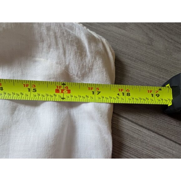 Cynthia Rowley Womens White Linen Sleeveless Shift Dress With Back Zipper Size 8 - Picture 5 of 6